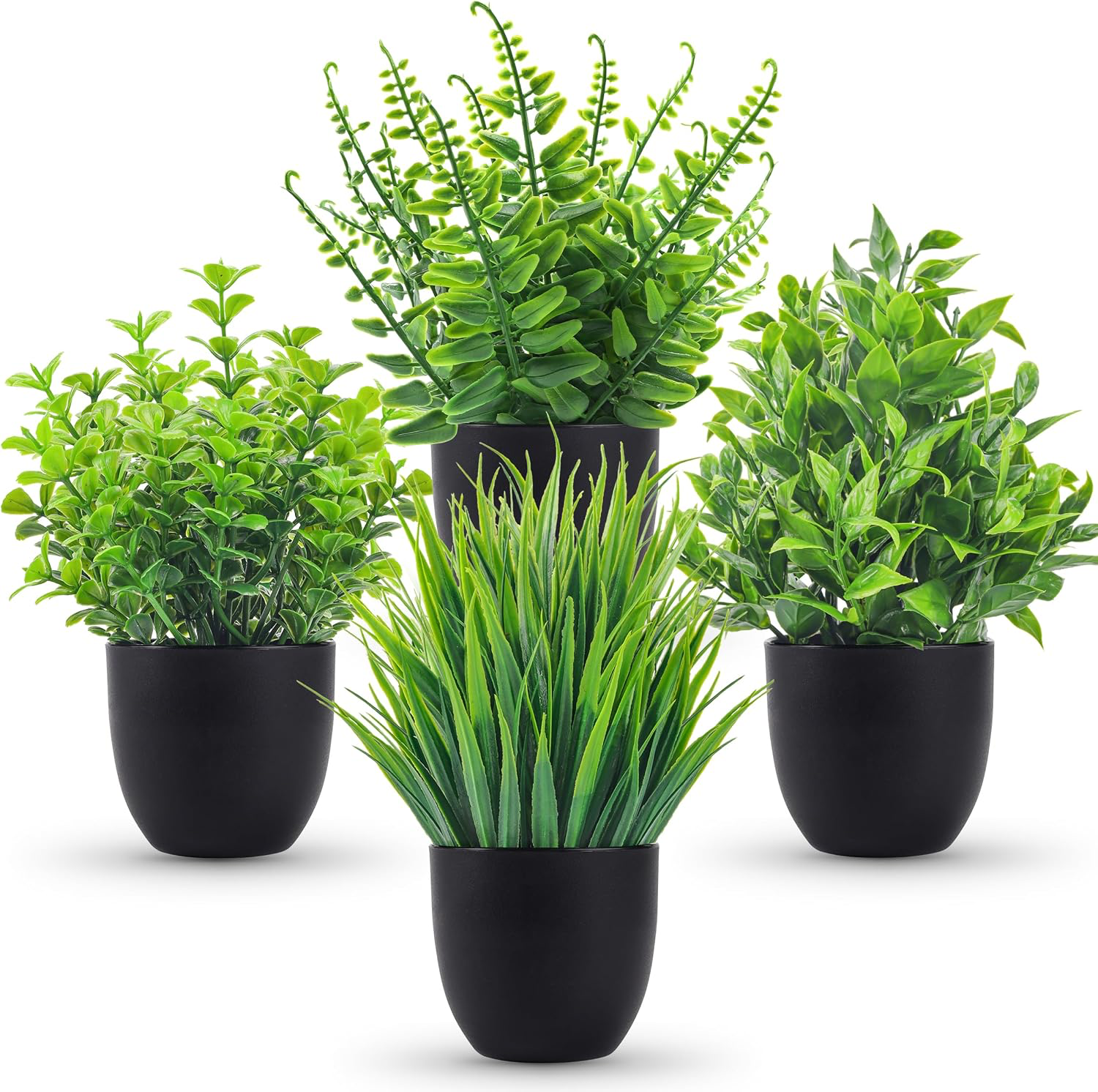 Der Rose 4-pack artificial desk plants