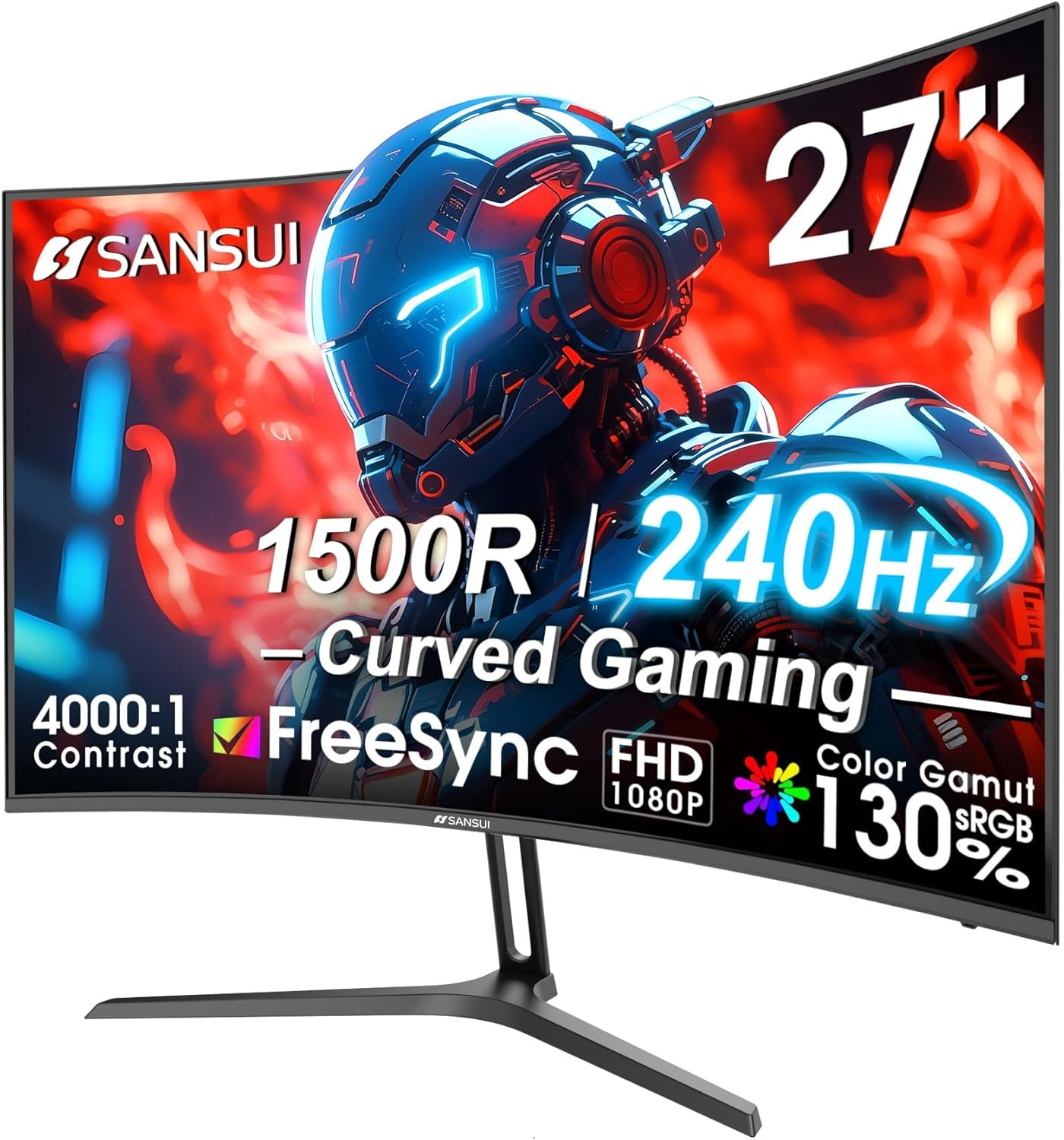 SANSUI 27-inch curved 240Hz gaming monitor