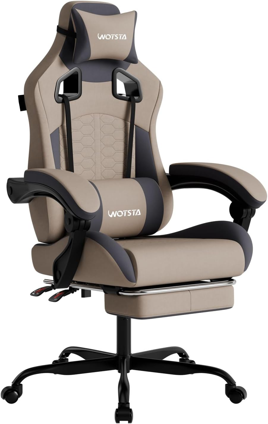 WOTSTA gaming chair with massage lumbar support